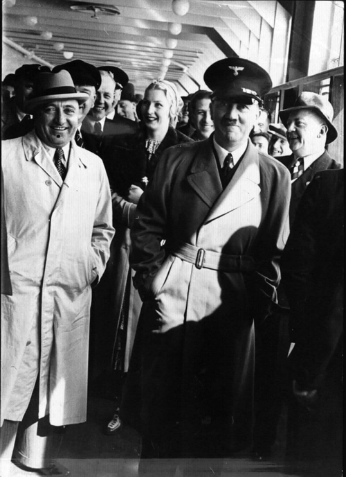 Adolf Hitler with Robert and Inge Ley visiting the Robert Ley KDF (Kraft durch Freude/Strength Through Joy) cruise ship
